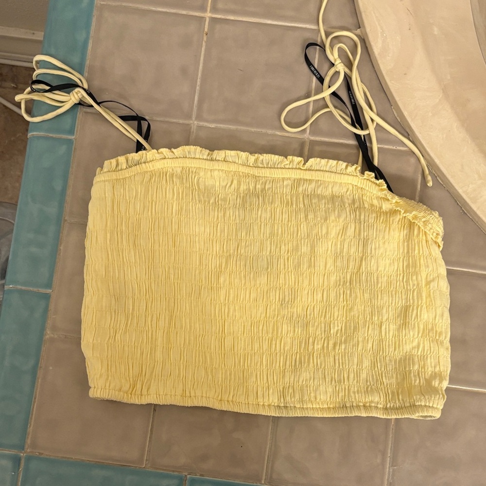 Forever 21 Yellow Crop Top